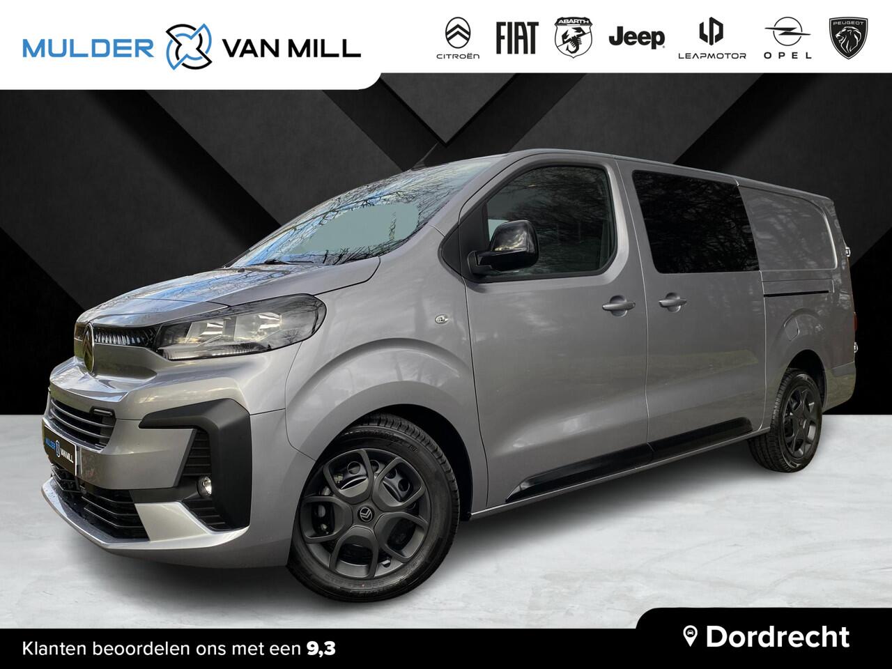 Citroen JUMPY L3 DC 2.0D 180 PK EAT8 | GEEN BPM | Dubbele Cabine | 8-traps automaat | Dubbele schuifdeur | 5-zits | NAVI | Multimedia | Apple CarPlay / Android Auto | Achteruitrijcamera | Parkeersensoren achter |  Digitale cockpit | Elektrisch inklapbare spiegels | Mis
