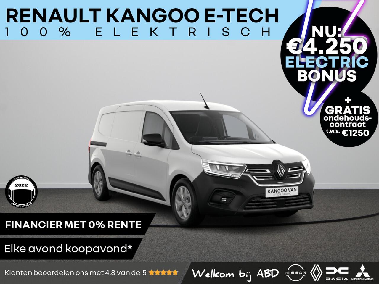 Renault KANGOO E-TECH Gesloten Bestel L2H1 44kWh 120 1AT Advance | Cruise control en snelheidsbegrenzer | Elektrisch bedienbare ramen (met sneltoets bestuurderszijde) | Elektronisch geregelde airconditioning