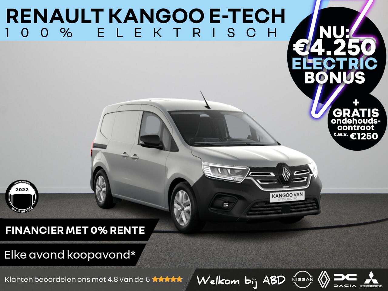 Renault KANGOO E-TECH Gesloten Bestel L1H1 44kWh 120 1AT Advance | Cruise control en snelheidsbegrenzer | Elektrisch bedienbare ramen (met sneltoets bestuurderszijde) | Elektronisch geregelde airconditioning
