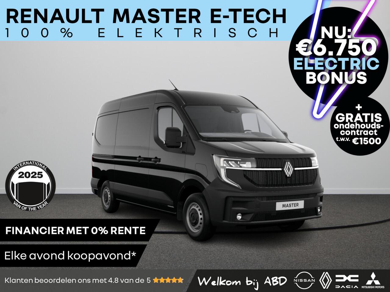 Renault MASTER Gesloten Bestel L2H2 T35 E-TECH Electric 140 Long Range 1AT Advance | Achteruitrijcamera | C-Shape LED dagrijverlichting | Elektronisch geregelde airconditioning