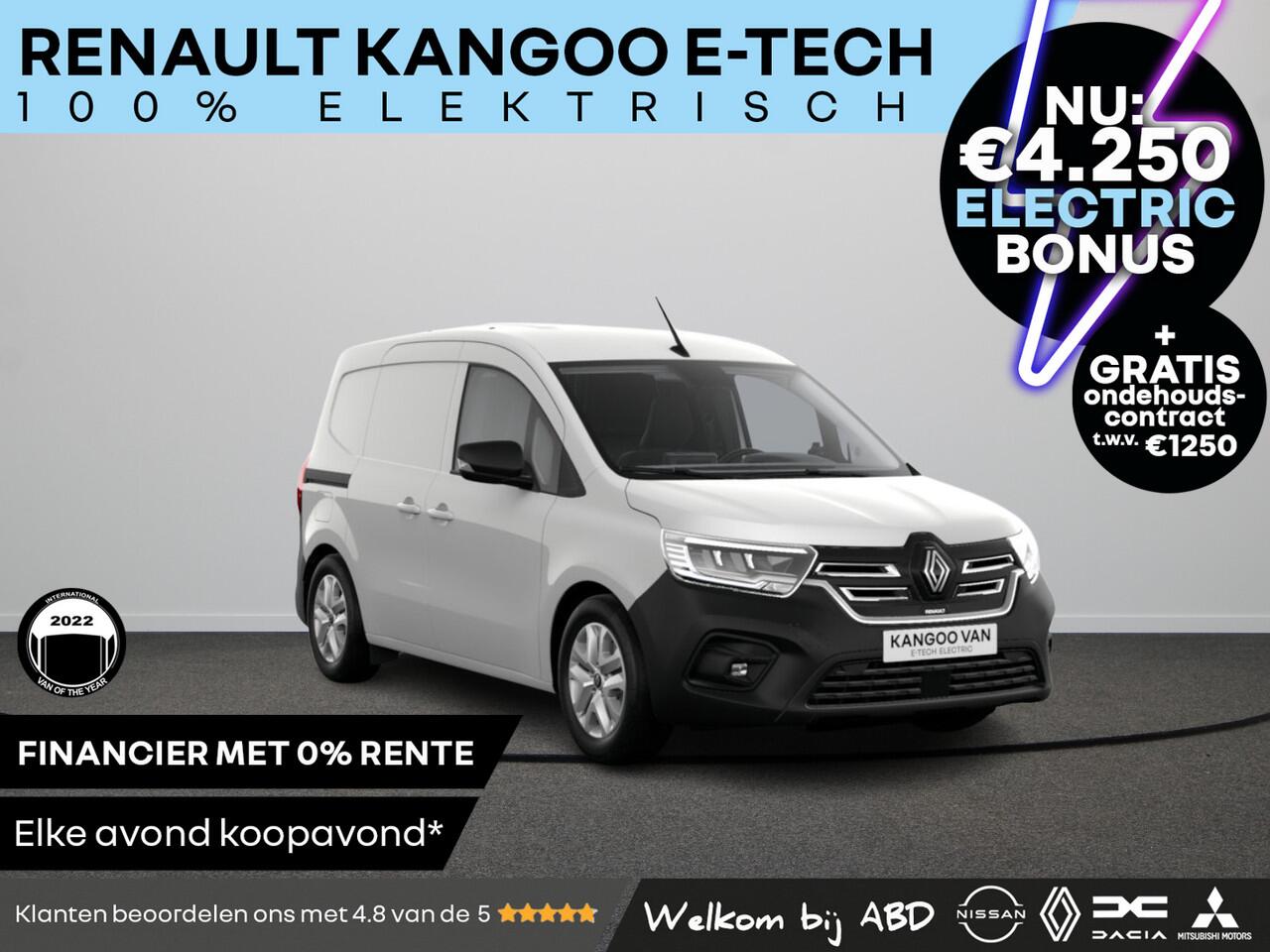 Renault KANGOO E-TECH Gesloten Bestel L1H1 44kWh 120 1AT Advance | Cruise control en snelheidsbegrenzer | Elektrisch bedienbare ramen (met sneltoets bestuurderszijde) | Elektronisch geregelde airconditioning