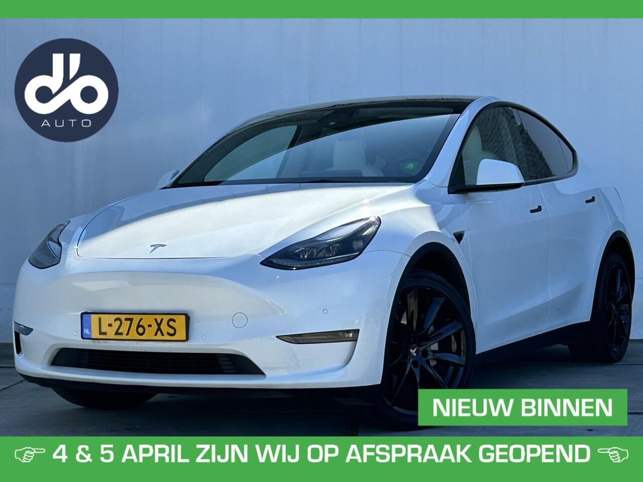 Tesla Model Y Long Range AWD 75 kWh AUTOPILOT I PANO I LEER I BTW I TREKHAAK I FULL OPTIONS