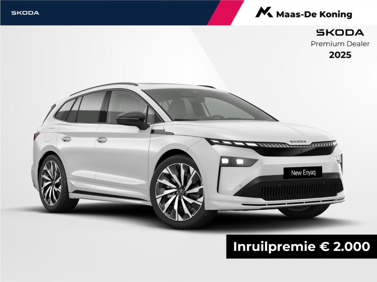 Skoda Enyaq iV Sportline Elektromotor 210 kW / 286 PK SUV Elektri | Panorama dak | Trekhaak Wegklapbaar | 21” Lichtmetalen velgen | 2000,- inruilvoordeel!!