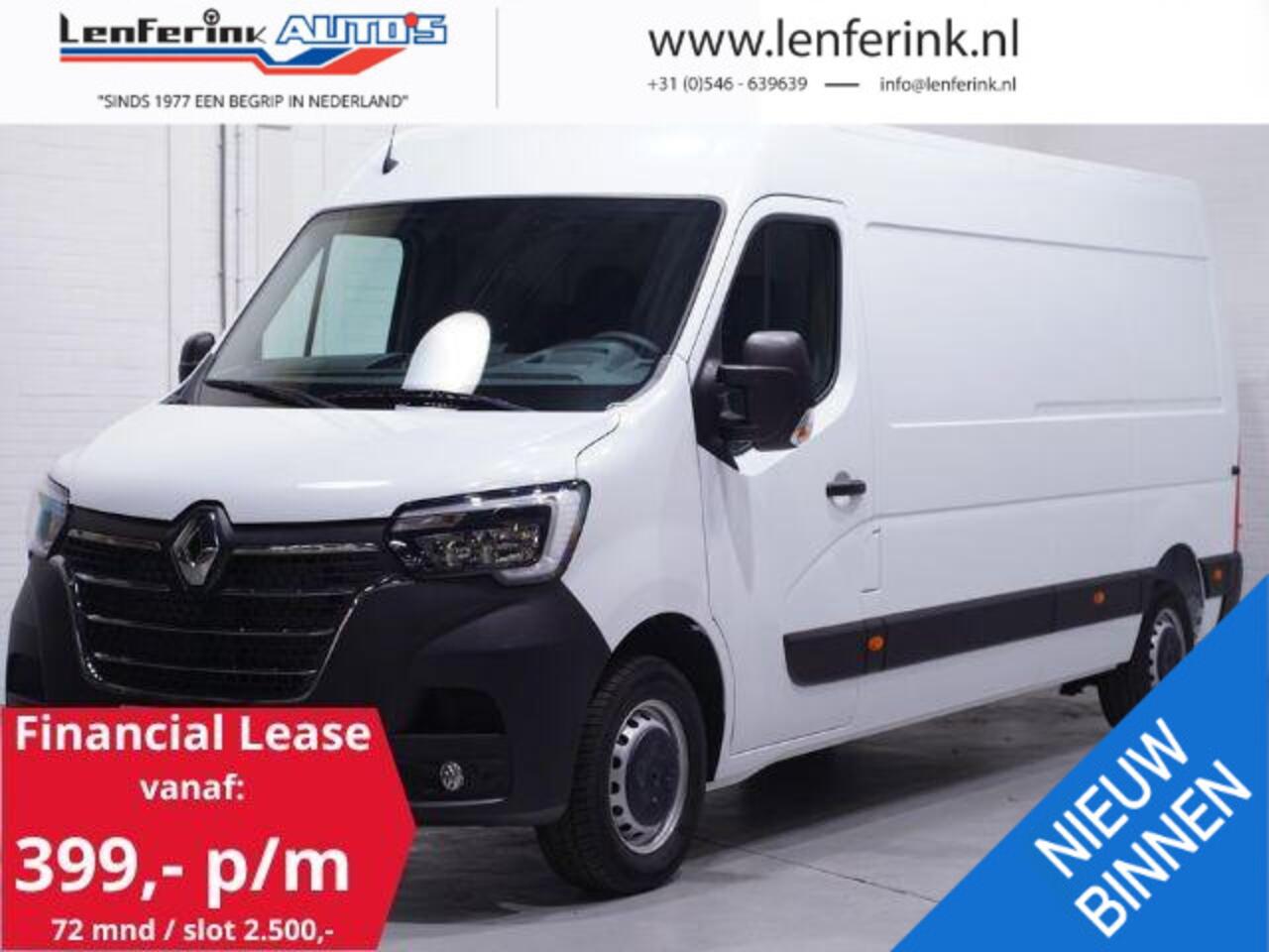 Renault MASTER 2.3 DCi 135 pk L3H2 Navi, Camera, BPM vrij Airco, Cruise control, Laadruimte Pakket, PDC V+A, 3-Zits, Nieuw 2024
