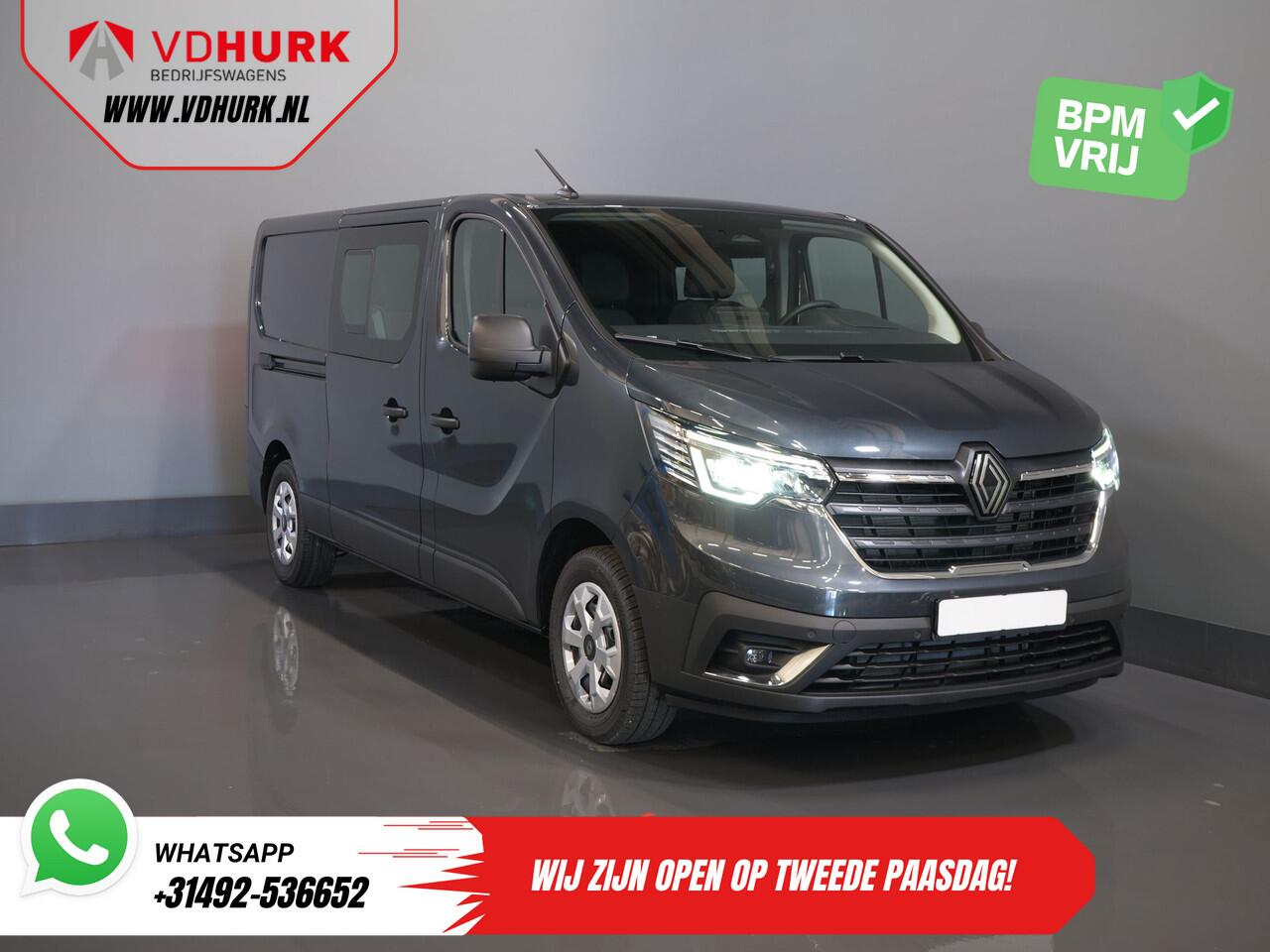 Renault TRAFIC 2.0 dCi 130 pk L2 BPM VRIJ! DC Dubbel Cabine LED/ 2xSchuifdeur/ Navi/ Carplay/ Camera/ PDC/ Cruise
