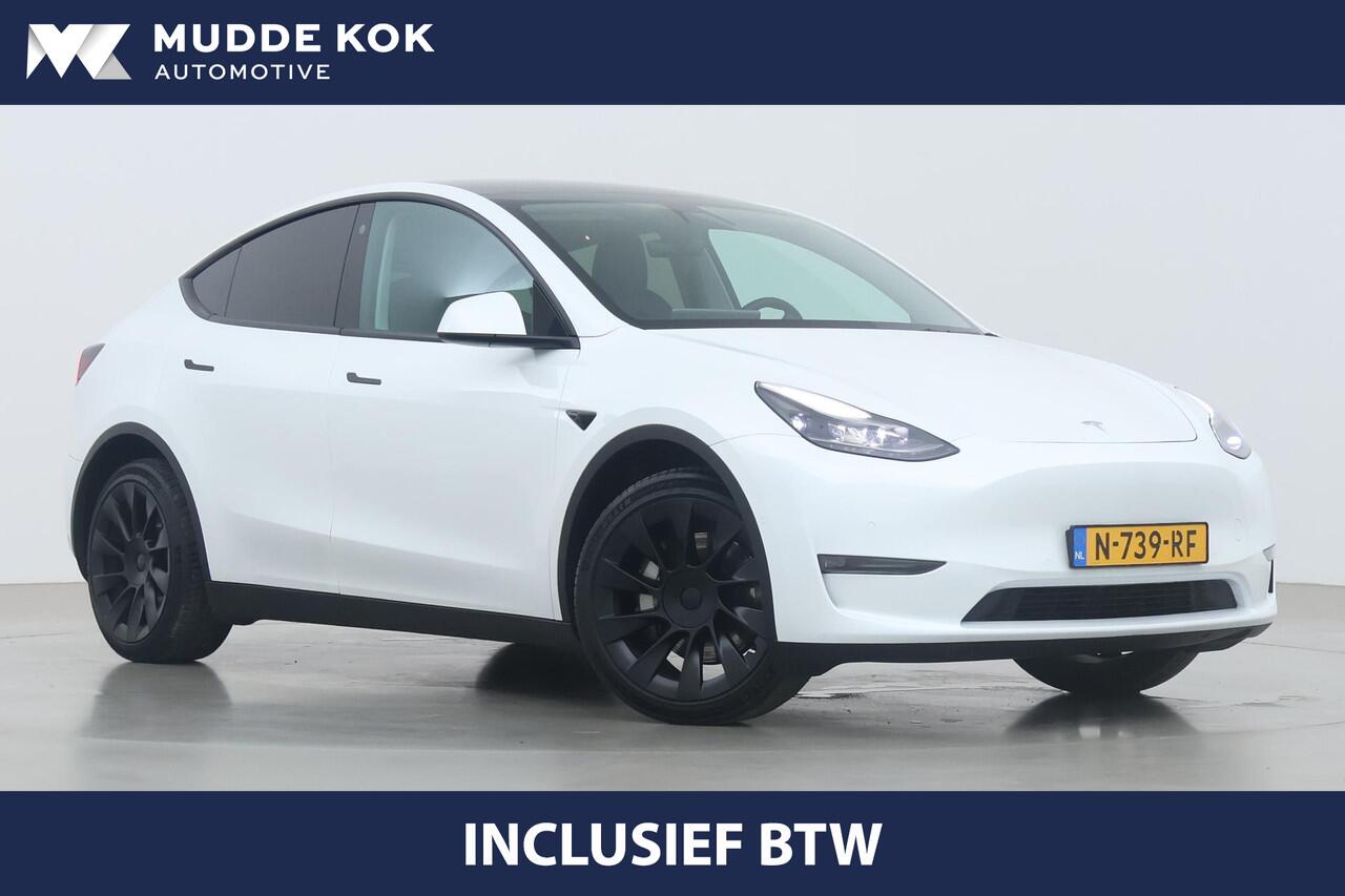 Tesla Model Y Long Range AWD 75 kWh | Incl. BTW | Panoramadak | Vol-Leder | Auto-Pilot | 20 Inch | 360° Camera
