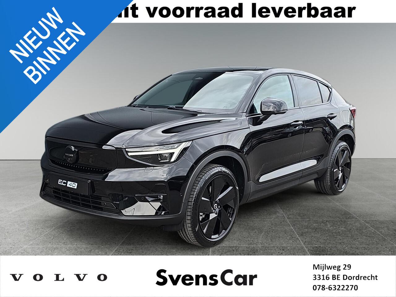 Volvo EC40 Single Motor Ext. Range Ultra Black Edition | TIJDELIJK EUR 2950,- Korting | Stoelverwarming | Harman/Kardon Audio | Elektrisch verstelbare stoelen | Extra getint glas |