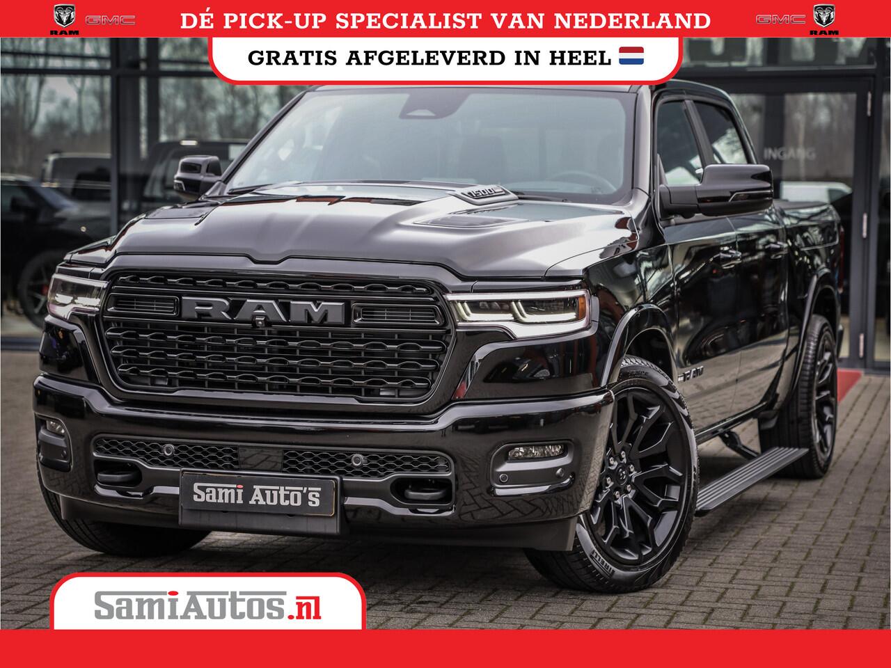 Dodge 1500 Ram LIMITED NIGHT HIGH OUTPUT H.O 540PK 706 Nm 2025 | XB9 | MASSAGE | BOM VOL | CREW CAB | DUBBELE CABINE | GRIJSKENTEKEN | DE MEEST LUXUEUZE en BEGEERDE Pick-up VOORRAAD NR 2338 – 5404