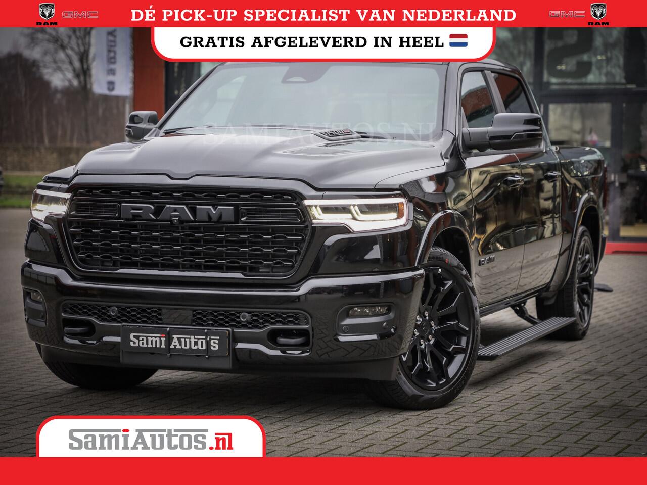 Dodge RAM PICKUP 1500 DE MEEST LUXUEUZE LIMITED NIGHT HIGH OUTPUT H.O 540PK 706 Nm 2025 | XB9 | MASSAGE | BOM VOL | CREW CAB | DUBBELE CABINE | GRIJSKENTEKEN | VOORRAAD NR 2334 – 5409