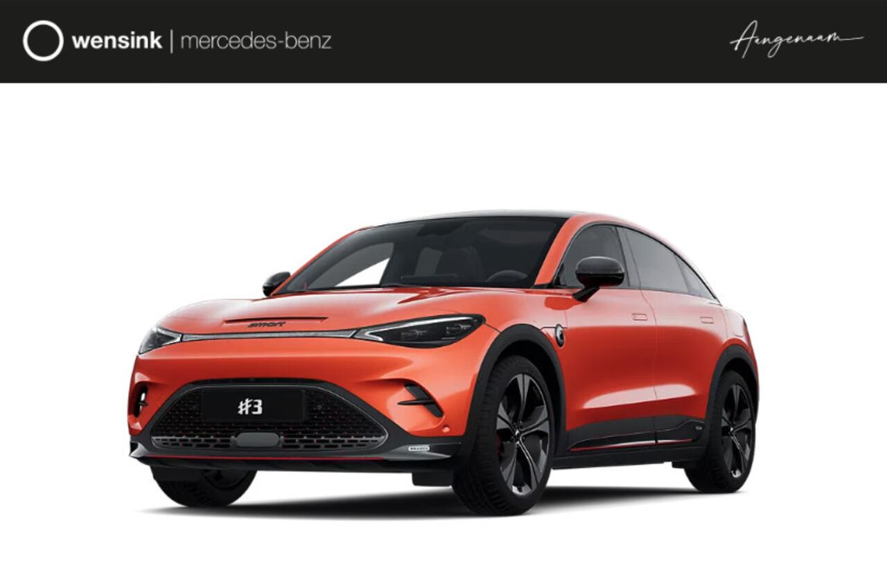 Smart #3 BRABUS 66 kWh | 428 PK | Head-Up Display | Drive Pilot | Warmtepomp | 360-camera | Sfeerverlichting | Stuurwiel-stoelverwarming | elektrische stoelen incl. memory |