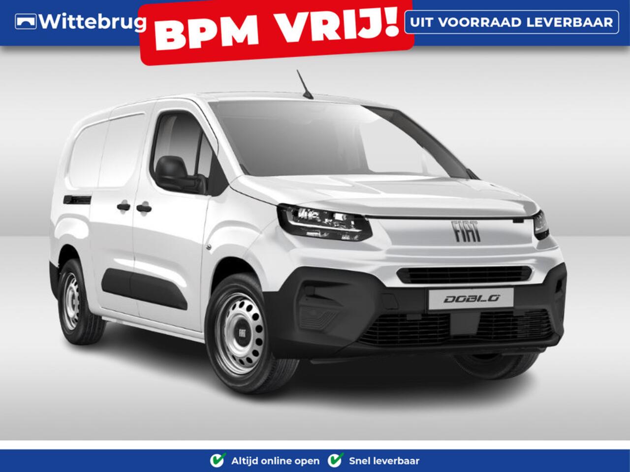 Fiat DOBLO 1.5 BlueHDi 130 S&S L2 1000kg AUTOMAT – LANGE UITVOERING – BPM VRIJ