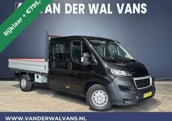 Peugeot BOXER 2.2 BlueHDi 140pk Pick up Dubbel cabine open laadbak Euro6 RIJKLAAR Airco | 7-Zits | Bluetooth telefoonvoorbereiding