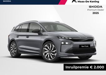 Skoda Enyaq iV Sportline Elektromotor 210 kW / 286 PK SUV Elektri | Metallic Lak | 21” lichtmetalen Velgen | Trekhaak wegklapbaar | 2000,- inruilvoordeel!!