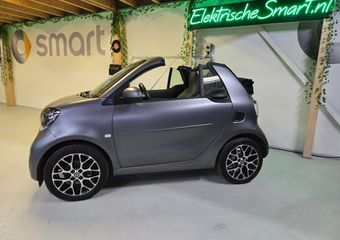 Smart FORTWO cabrio EQ Comfort PLUS Leder – JBL Soundsysteem – winterpakket – Titanium Mat Grijs – 3 fase 22 kWh snellader