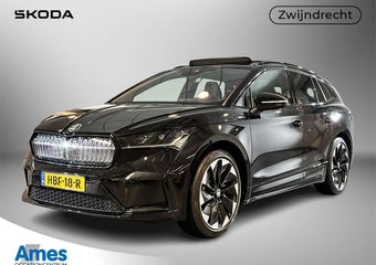 Skoda Enyaq iV 60 Sportline | Panoramadak | Business upgrade pakket | Lm velgen zwart betria 21 inch Zwart |