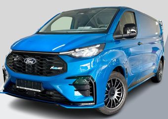 Ford TRANSIT CUSTOM 320 2.0 TDCI L2H1 MS-RT AWD Digital Aqua Blue | Dubbele zijschuifdeur | Inklapbare trekhaak | Navigatie systeem | Centrale dubbele vergrendeling | AGM accu | Handmatige regeneratie roetfilter | Centrale dubbele vergrendeling |  Wis/was achter | Vehicle In