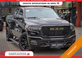 Dodge RAM PICKUP PREMIUM NIGHT | MAY 2025 BOM VOL + HUD & 14.4 INCH SCHERM | LUCHTVERING | 420PK 636 Nm | PRIJS MET LPG EN COVER EN GARANTIE | DUBBELE CABINE | PICK UP | 5 PERSOONS | DC | GRIJSKENTEKEN | VOORRAAD NR 2232 – 3424