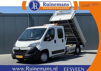 Citroen JUMPER 2.2 BlueHDi 141 PK EURO 6 / L4 MAXI / KIPPER / 7 PERS / DUBBELE CABINE / PICK UP / 2.5 TONS TREKHAAK / LED