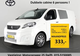 Peugeot EXPERT 2.0 BLUE HDI 120 L3 PREMIUM DUBBELE CABINE 6 PERSOONS 1e EIG. EURO 6